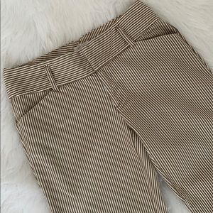 Capris women striped stretch low rise cropped pant
